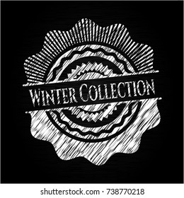 Winter Collection written on a chalkboard