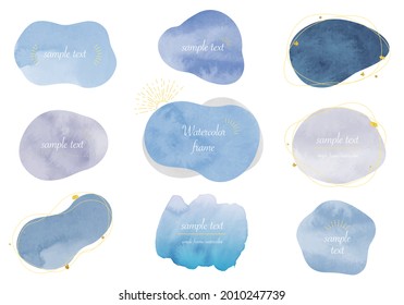 Winter Color Abstract Vector Illustration Frame (watercolor)