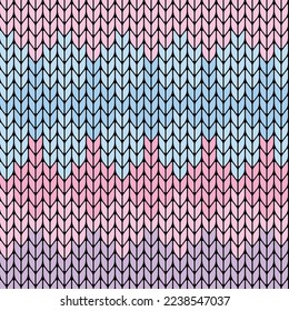 Winter color Seamless knitted pattern with vertical stripes. Vector illustration.