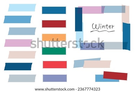 Winter colored masking tape set