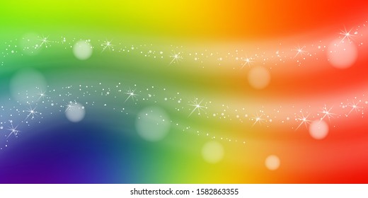 Winter colorful background, blizzard. Vector illustration, bokeh effect, EPS10