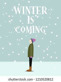 Winter is coming background, wallpaper, poster