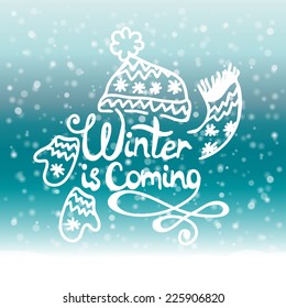 Winter is coming. Christmas Background. Vector illustration.