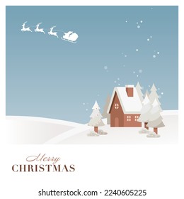 Winter is coming. Christmas vector background. Winter field illustration. 