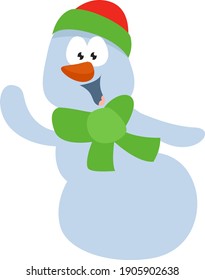 Viene el invierno, ilustración, vector sobre un fondo blanco.