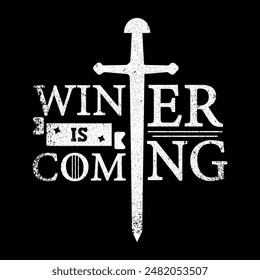 Winter is Coming T shirt design Vector File For Print.