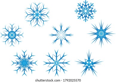 winter is coming various snowflake patterns