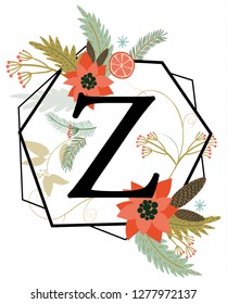 Winter concept alphabet, Z
