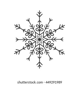 Winter concept represented by snowflake icon. isolated and flat illustration 