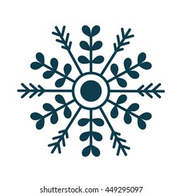 Winter concept represented by snowflake icon. isolated and flat illustration 