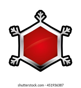 Winter concept represented by Snowflake icon. Isolated and flat illustration