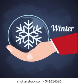 Winter concept with season icons design, vector illustration 10 eps graphic.