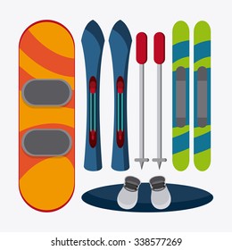Winter concept with sport icons design, vector illustration 10 eps graphic.