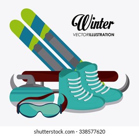 Winter concept with sport icons design, vector illustration 10 eps graphic.