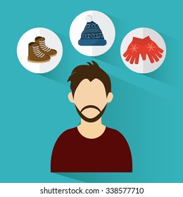 Winter concept with sport icons design, vector illustration 10 eps graphic.