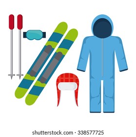 Winter concept with sport icons design, vector illustration 10 eps graphic.