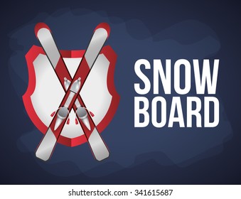 Winter concept with sport icons design, vector illustration 10 eps graphic.
