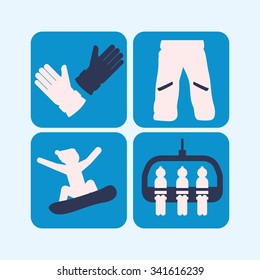 Winter concept with sport icons design, vector illustration 10 eps graphic.