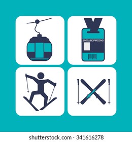 Winter concept with sport icons design, vector illustration 10 eps graphic.