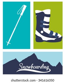 Winter concept with sport icons design, vector illustration 10 eps graphic.