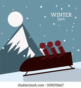 Winter concept/sport icons design, vector illustration 10 eps graphic.