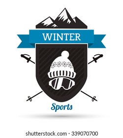 Winter concept/sport icons design, vector illustration 10 eps graphic.