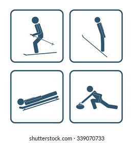 Winter concept/sport icons design, vector illustration 10 eps graphic.