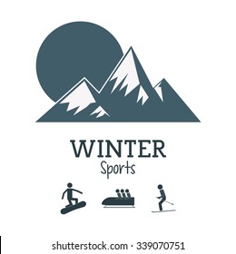 Winter concept/sport icons design, vector illustration 10 eps graphic.