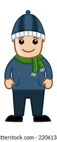 Winter Costume - Vector Character Cartoon Illustration