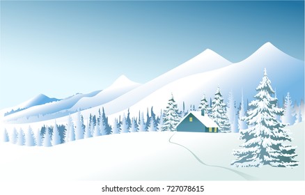 Winter country landscape