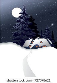 Winter country landscape