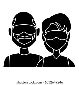 Winter couple avatar