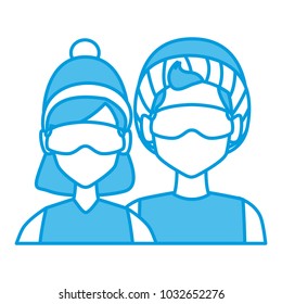 Winter couple avatar