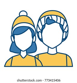 Winter couple avatar