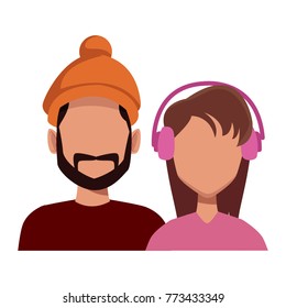 Winter couple avatar