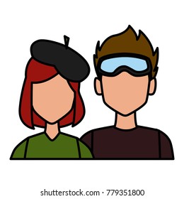 Winter couple avatar