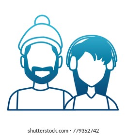 Winter couple avatar