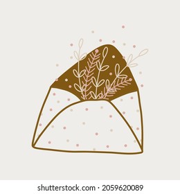 winter cozy illustration featuring decorative abstract home decor items
