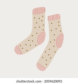 ilustración acogedora de invierno con objetos decorativos abstractos de decoración en casa