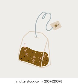 winter cozy illustration featuring decorative abstract home decor items