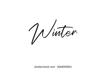 Winter in the creative lettering style