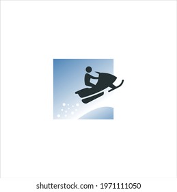winter creative logo design vector illustration