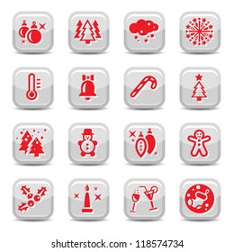 Winter And Cristmas Icon Set for web and mobile. All elements are grouped.