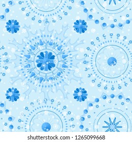 Winter crystal pattern. For decoration, wrapping, print or advertising. 
