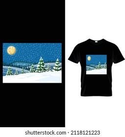 Winter Custom Vector T-shirt Design.