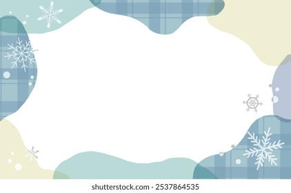 Winter cute snowflake decoration frame background material