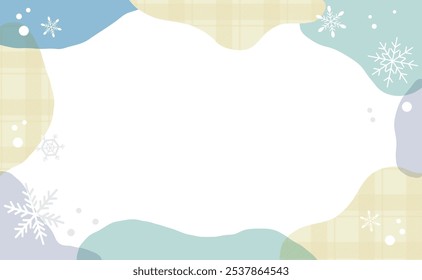 inverno bonito floco de neve decoração quadro material de fundo