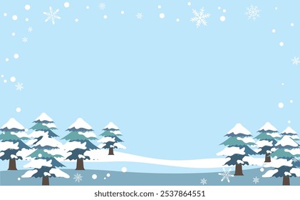 Winter cute snowflake decoration frame background material