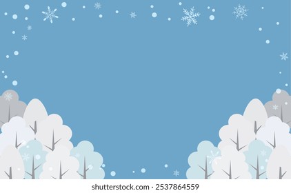 Invierno lindo copo de nieve decoración marco material de fondo