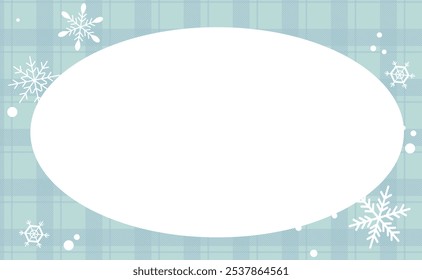 Winter cute snowflake decoration frame background material